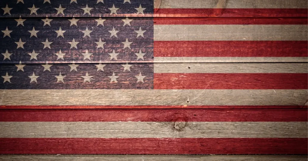 DIY wooden American flag